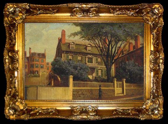 framed  Charles Furneaux The Hancock House, oil painting by Charles Furneaux, ta009-2
